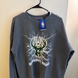 NBA Milwaukee Bucks Gray Long Sleeve T-Shirt